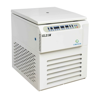LCD-kleurenscherm vloer staande gekoelde centrifuge Grote capaciteit 21000 tpm